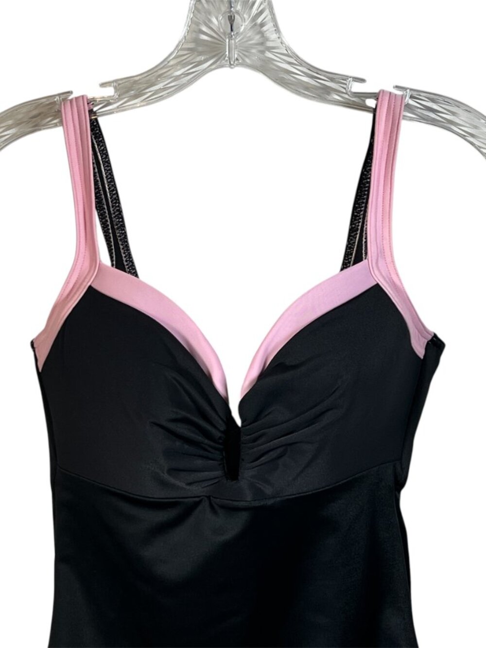 Miraclesuit One Piece Swimsuit Black With Pink Accents - Picture 2 of 16